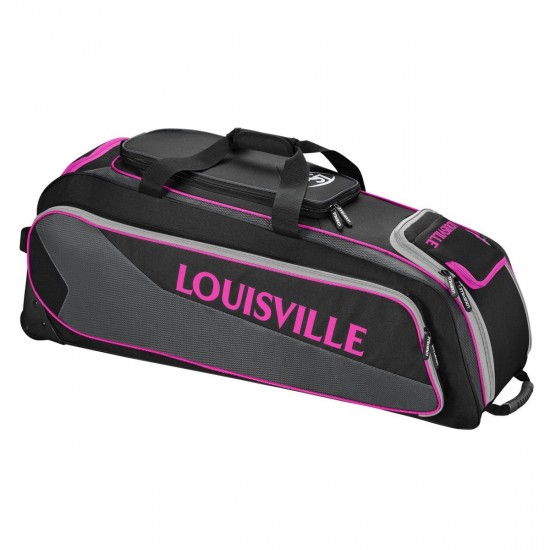 Louisville Slugger Online Store Prime Rig Wheeled Bag - Black / Pink
